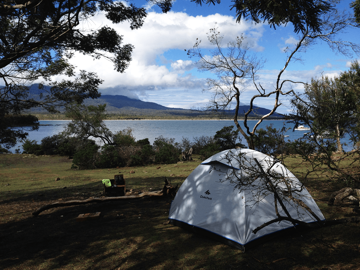  Camping at Encampment Cove with beautiful view. 