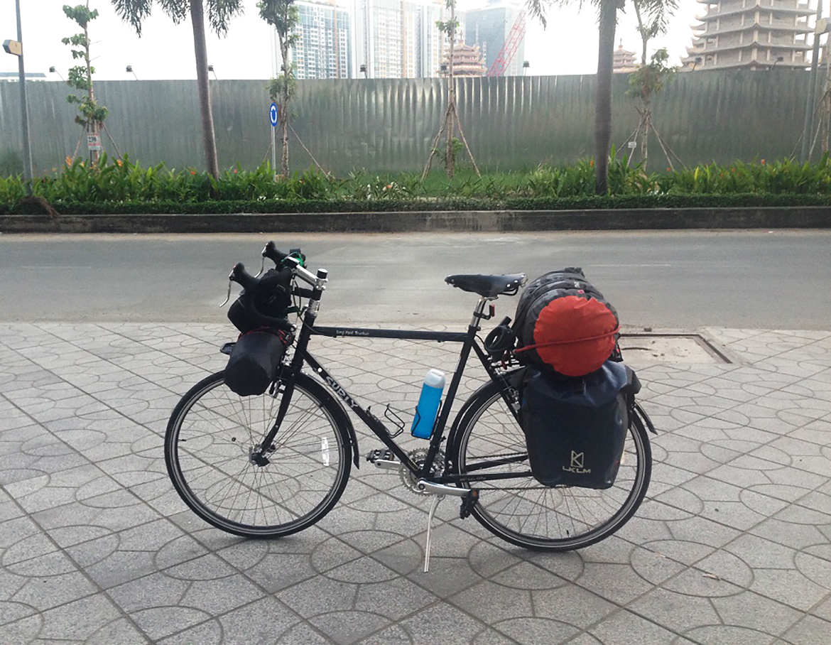  7am at Saigon: All packed and ready to start the journey towards Da Lat. 