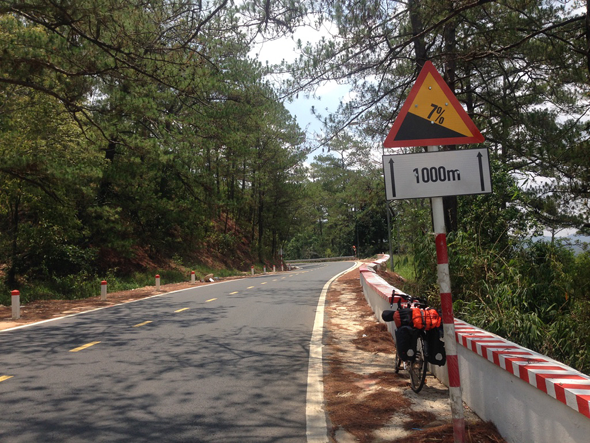  The ascent began from here with too much traffic. Da Lat is one of the famous tourist spots and i experienced too much traffic on these hilly roads.  