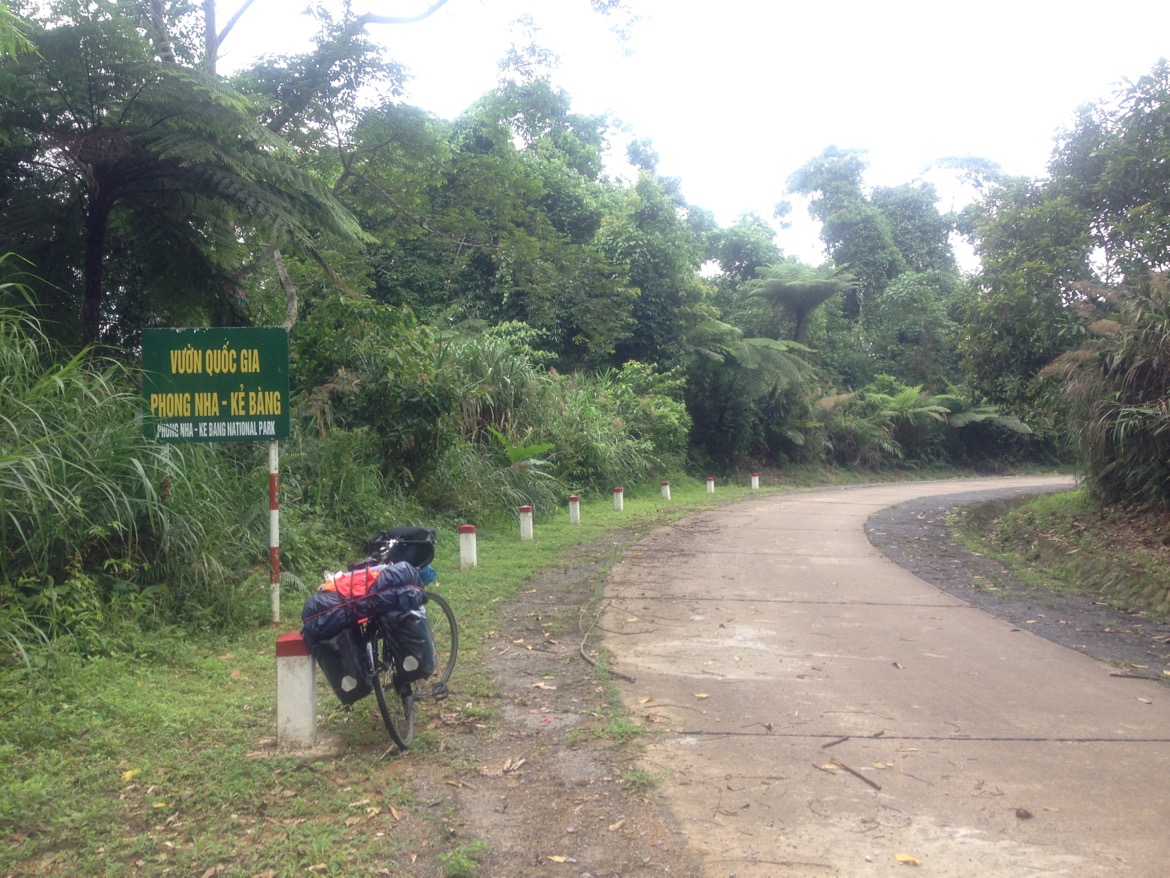  Entering Phong Nha Ke Bang National Park. 