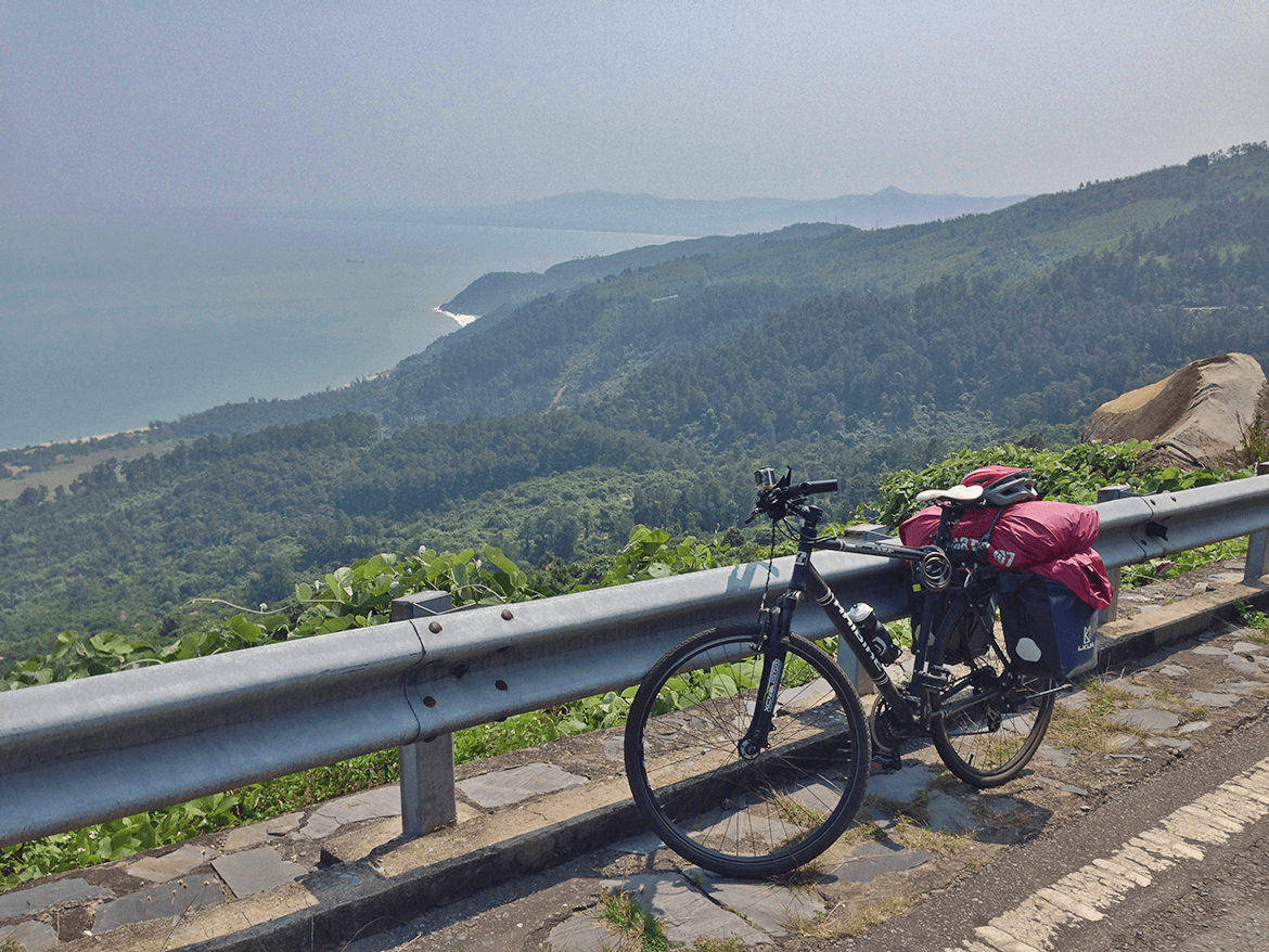  Hai Van Pass with a beautiful view of the Ocean.  