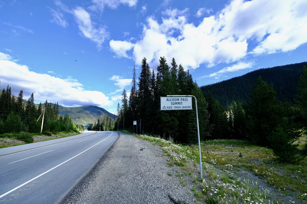  Allison Pass... 1,342 meters up. The climb was tough but unforgettable. 