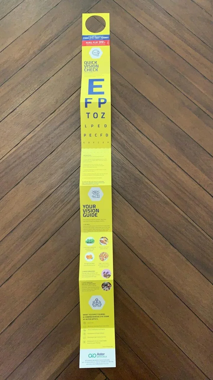 Aster Opticals Vision Scale (back)