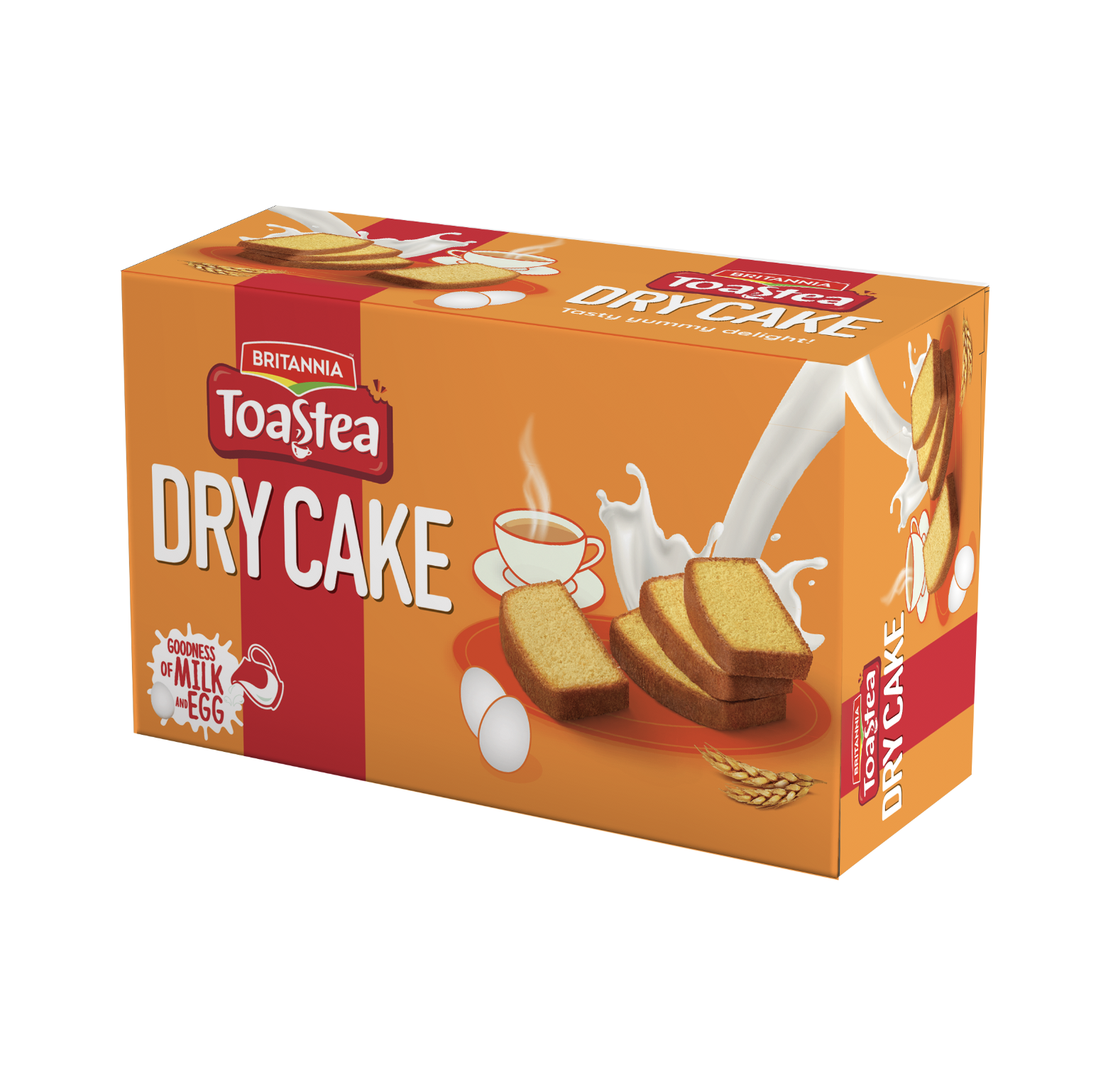 CLIENT: BRITANNIATo complement their existing Toastea Rusk range, Britannia wanted to launch a new product - the DryCake in GCC. We were tasked with designing the new package which involved a whole day photoshoot of the product (Drycake). After mont…