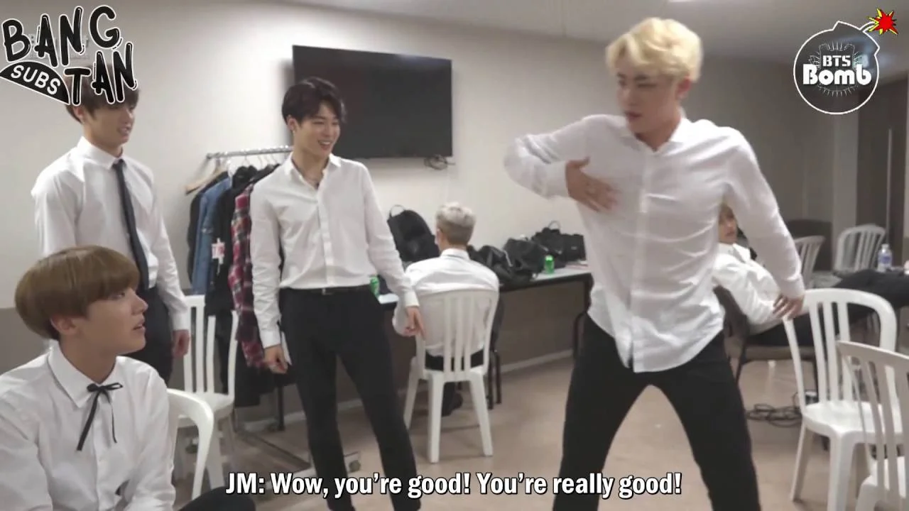160922 [BANGTAN BOMB] RM and Jin Dance Stage Behind the scene for BTS DAY PARTY 2016