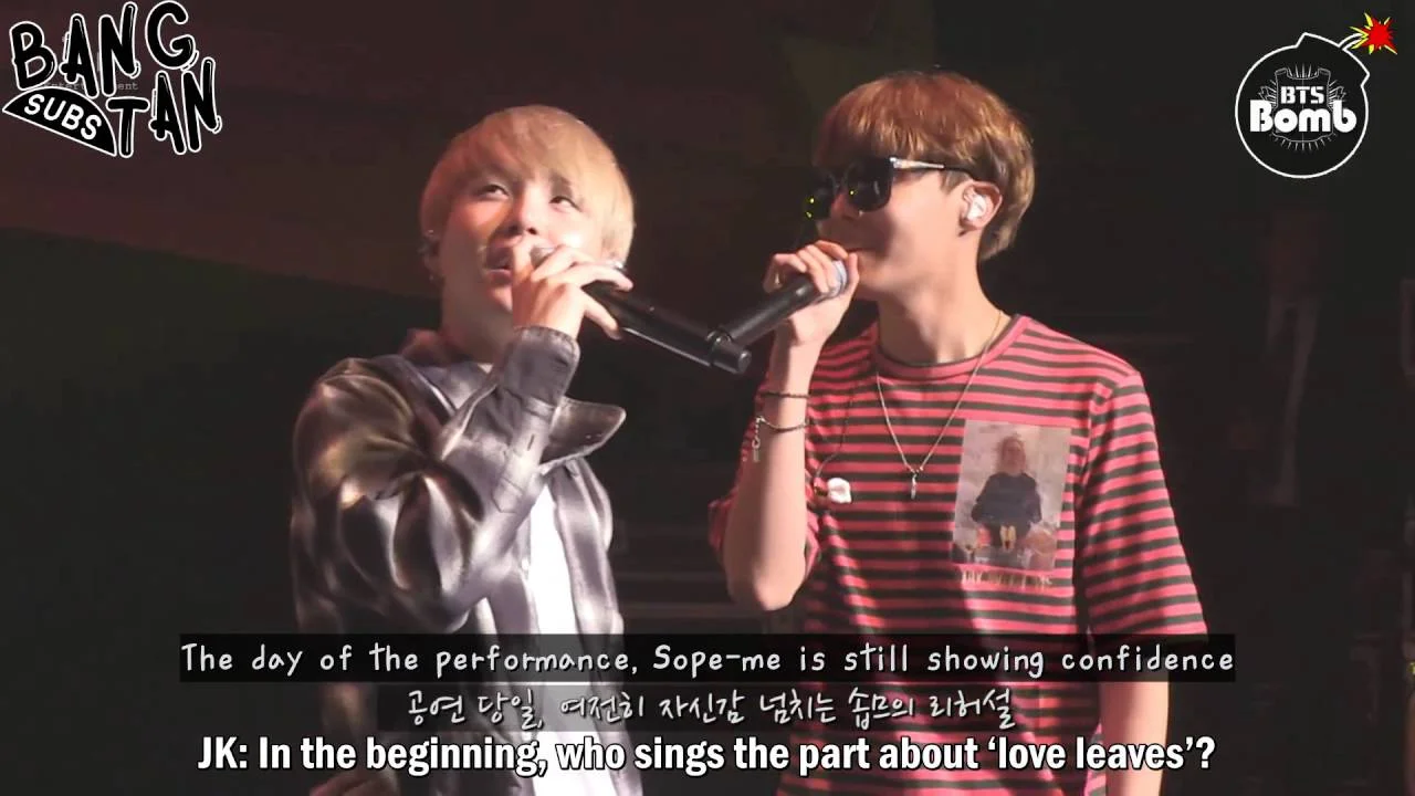 160920 [BANGTAN BOMB] BTS' Vocal Duet 'SOPE-ME' Stage behind the scene