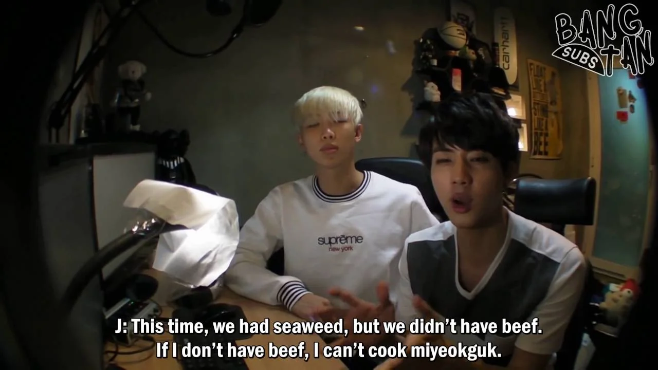 140913 Jin &amp; Rap Monster's Log