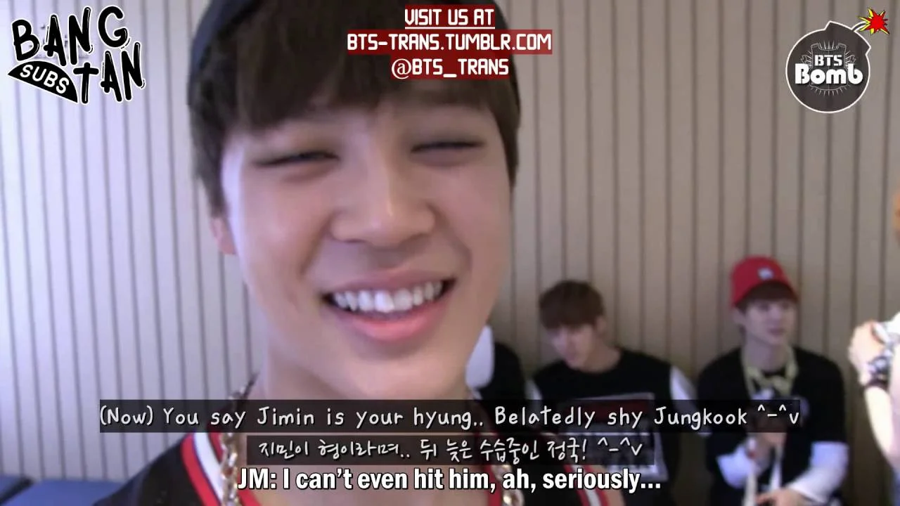 140108 [BANGTAN BOMB] Jungkook...Jimin is elder than you LOL