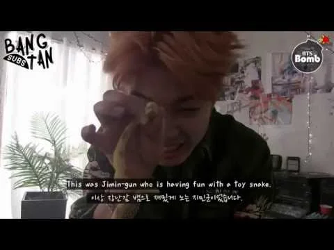 160705 [BANGTAN BOMB] OMG;; Let's be scared of a toy snake ;;;; (by cute Jimin)