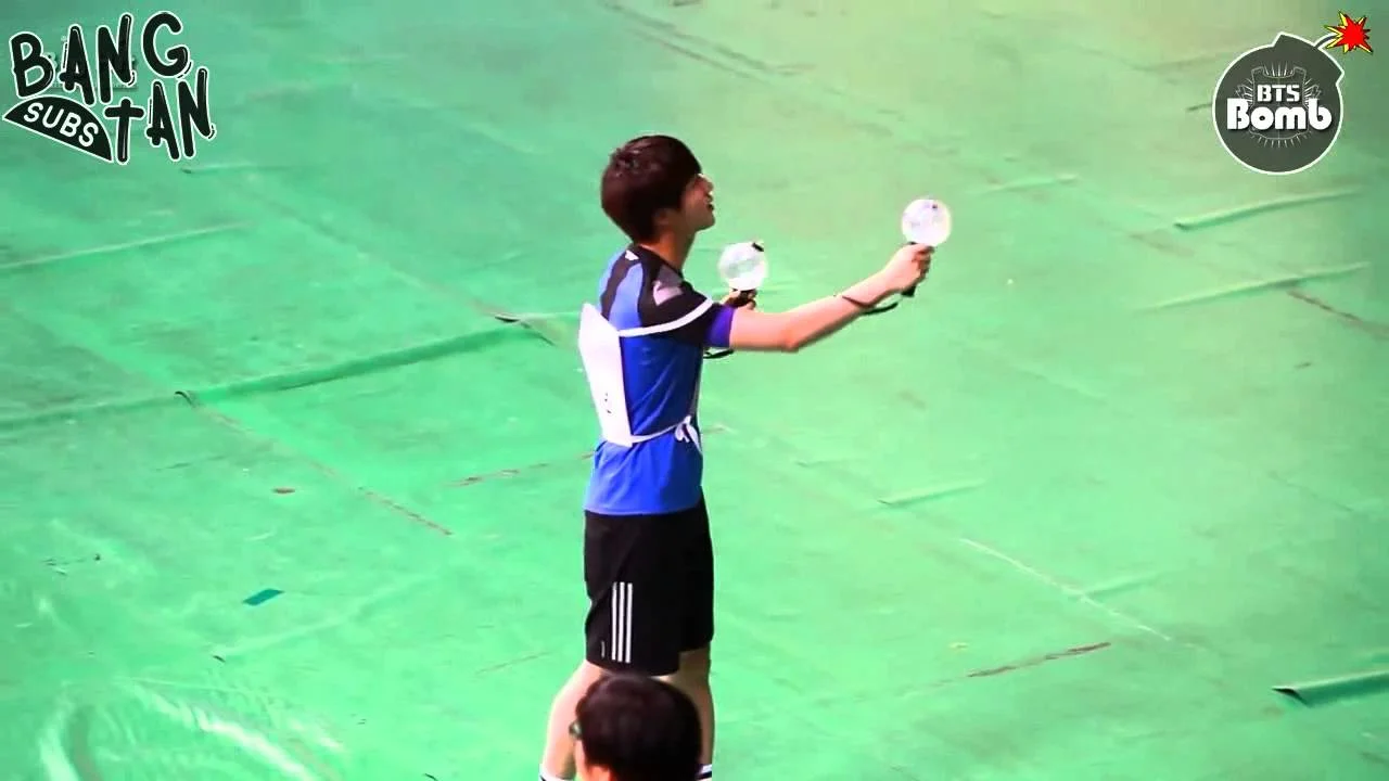 150928 [BANGTAN BOMB] Cheerleader jin with ARMY Bomb ─○"