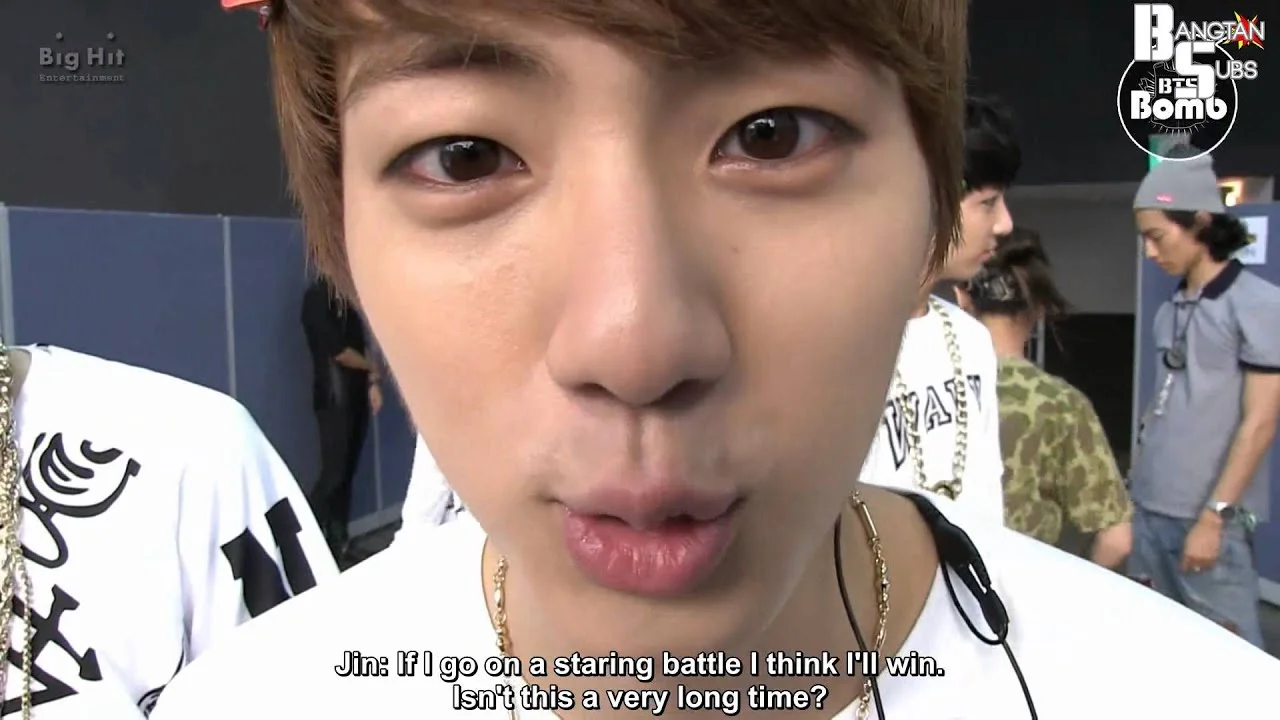 130805 [BANGTAN BOMB] Eye Contact with Jin