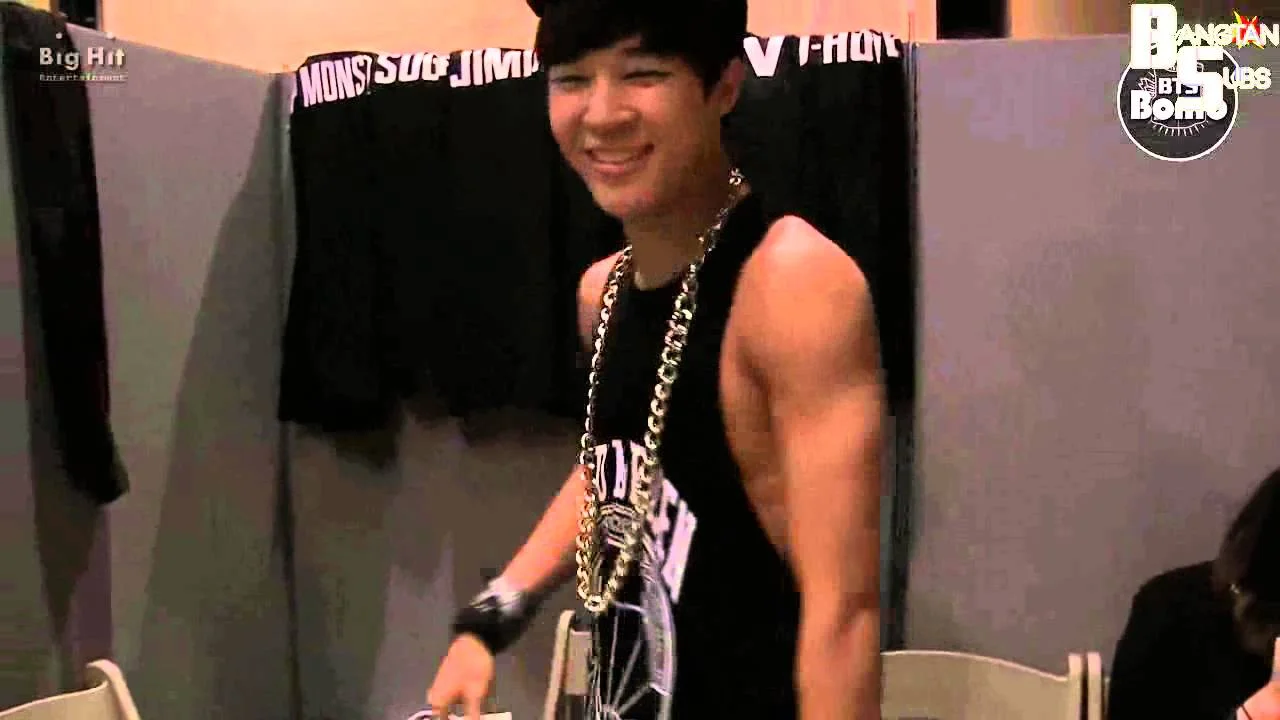130724 [BANGTAN BOMB] Jimin's See through Sleeveless Shirt