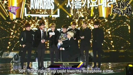 180125 Seoul Music Awards - Bang Sihyuk Wins Best Producer of the Year Award