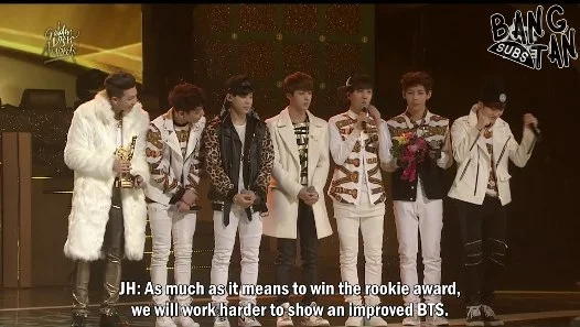 140116 Golden Disc Awards - BTS Wins Best New Artist Award