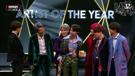 181214 MAMA in Hong Kong - Daesang for Artist of the Year