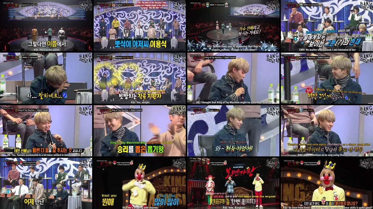 170108 King of Masked Singer - Jimin Cuts