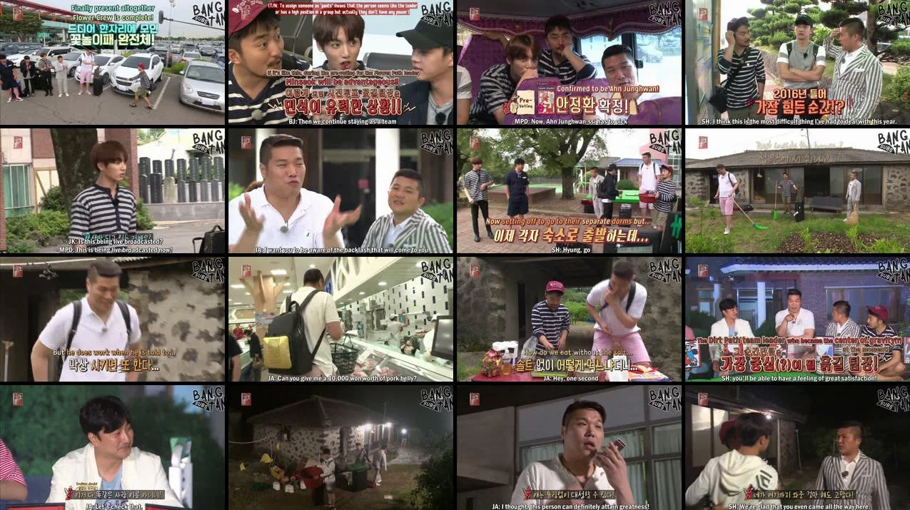 160715 Flower Crew - Episode 1 (With Jungkook)