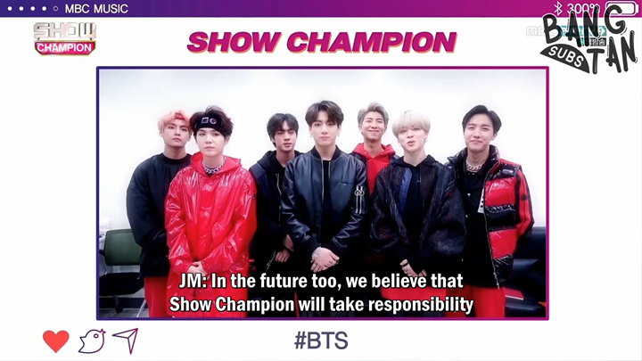 190123 Show Champion - 300th Episode Congratulatory Message