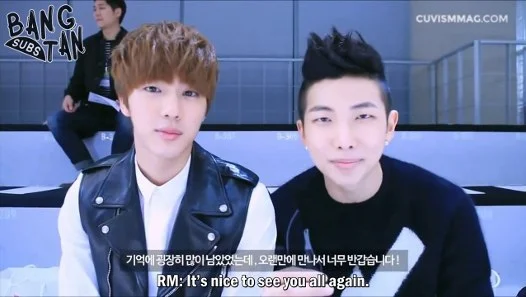 131021 BTS Jin &amp; Rap Monster - 2014 SS Seoul Fashion Week