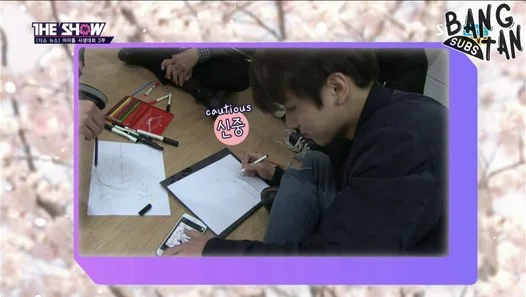 160412 The SHOW - Idol Drawing Contest BTS
