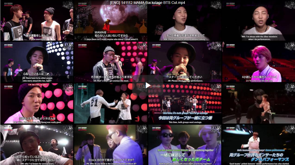 141112 MAMA Backstage BTS Cut