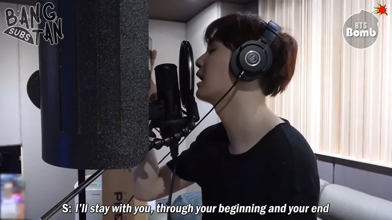 190311 [BANGTAN BOMB] SUGA's '신청곡 (Song Request)' recording behind
