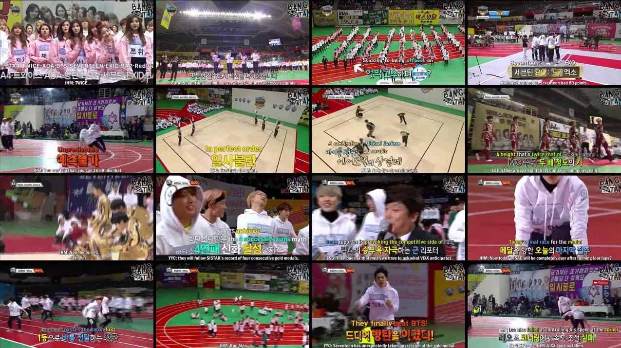170130 Idols Star Athletics Championships - BTS Cuts