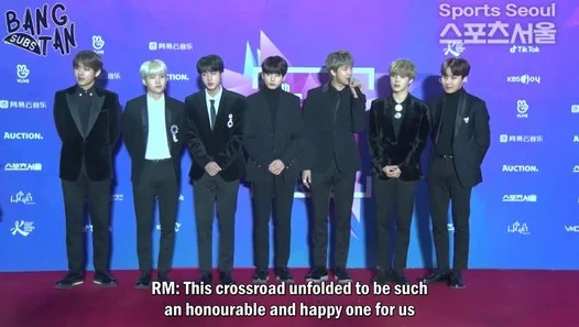 180125 SMA Red Carpet - BTS, decked out in suits stars shining bright
