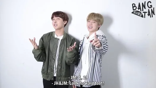180330 A message arrived from J-Hope and Jimin, who are making an appearance in the May issue of "MORE" at the moment ❤