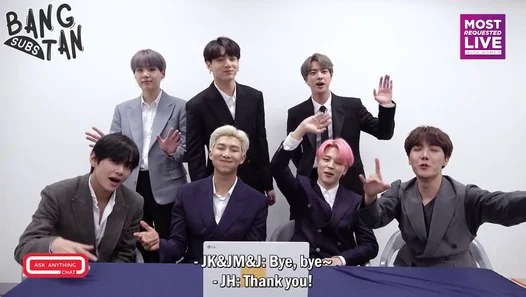 190427 iHeartRadio Most Requested Live - Ask Anything Chat with BTS