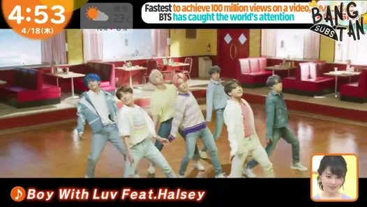 190418 Hayadoki! BTS' New Music Video 'Boy With Luv', Fastest Music Video to Reach 100 Million Views! Appearance on Popular American TV Show "SNL"
