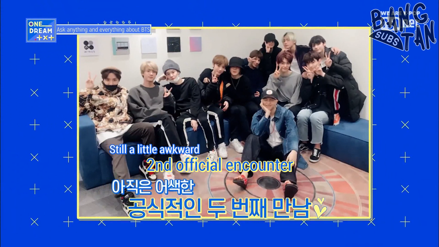 190627 ONE DREAM.TXT - Ep1: The heart-thumping 2nd encounter with BTS sunbaenims ♡ Tomorrow X Together Hwaiting!!!