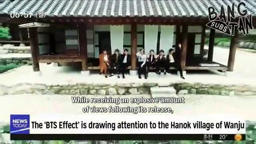 190819 Today Entertainment Talk Talk - BTS releases video shot in the Hanok village of Wanju