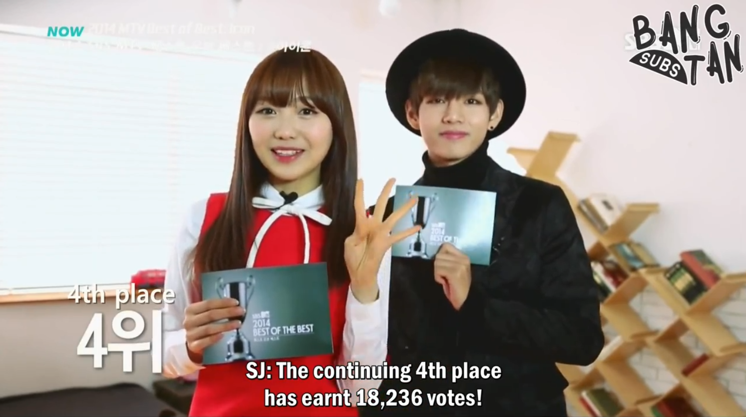 150109 V &amp; Lovelyz Sujeong MC CUT @ BEST OF THE BEST 
