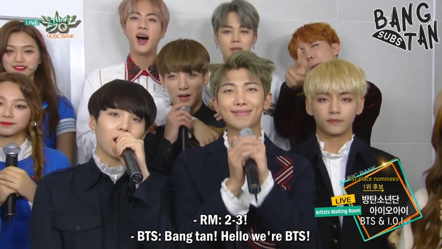 161028 Music Bank - Waiting Room Interview