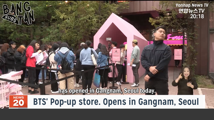 191018 Yonhap News TV - BTS' Pop-up store 'House of BTS' opens
