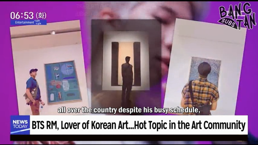 191015 Today Entertainment Talk Talk - RM, Lover of Korean Art… Hot Topic in the Art Community