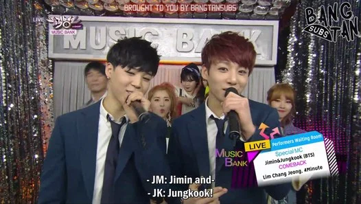 140321 Music Bank - Jimin&amp;Jungkook Special MC