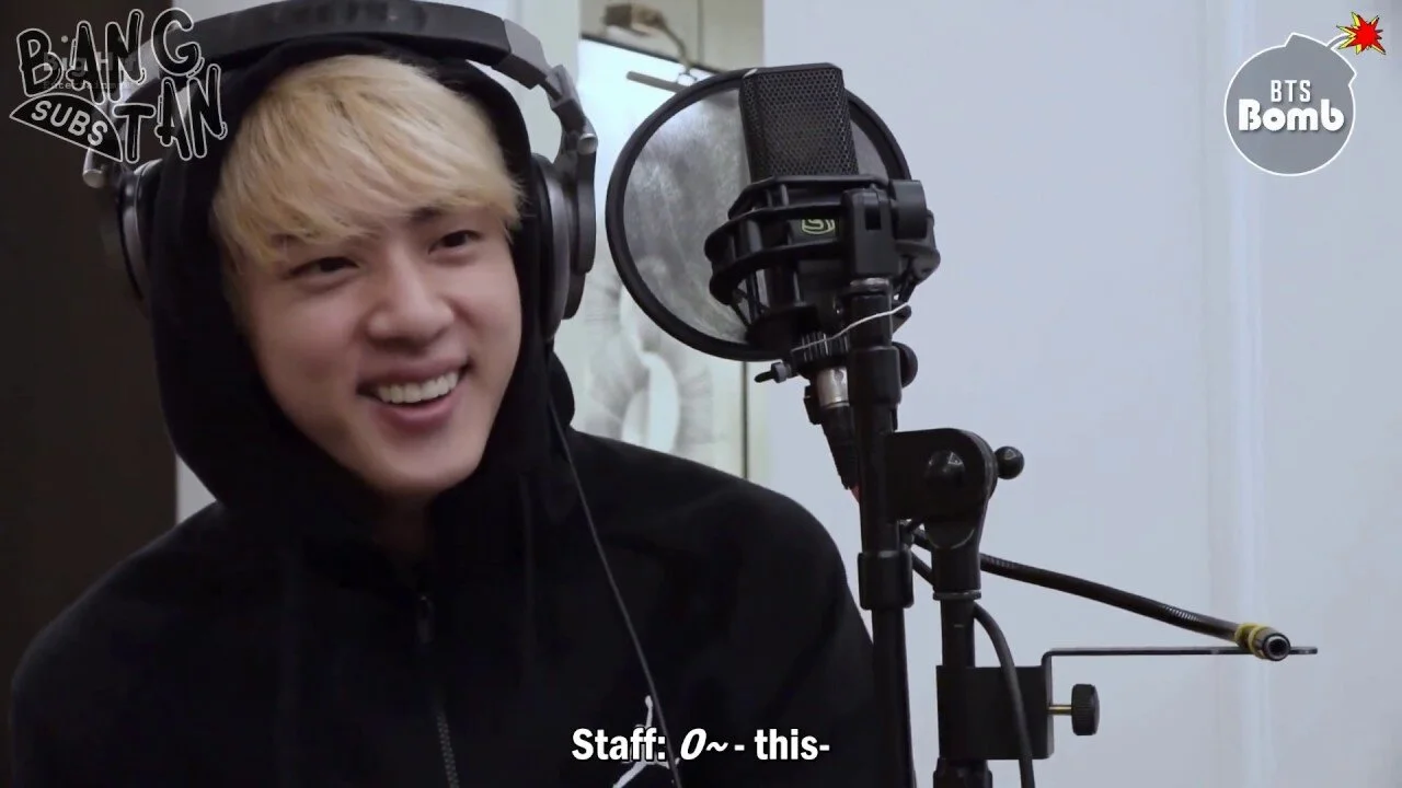 191127 [BANGTAN BOMB] Jin, Recording his first ever composition
