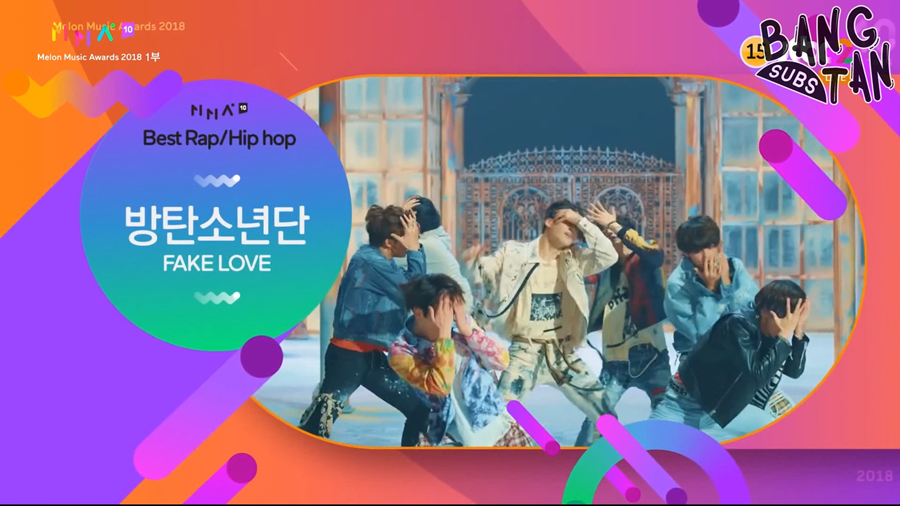 181201 Melon Music Awards - Best Rap/Hip Hop with Fake Love