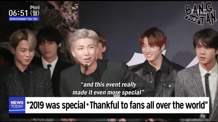 191209 Today Entertainment Talk Talk - Awarded Group of the Year at 'Hitmakers' in the U.S.