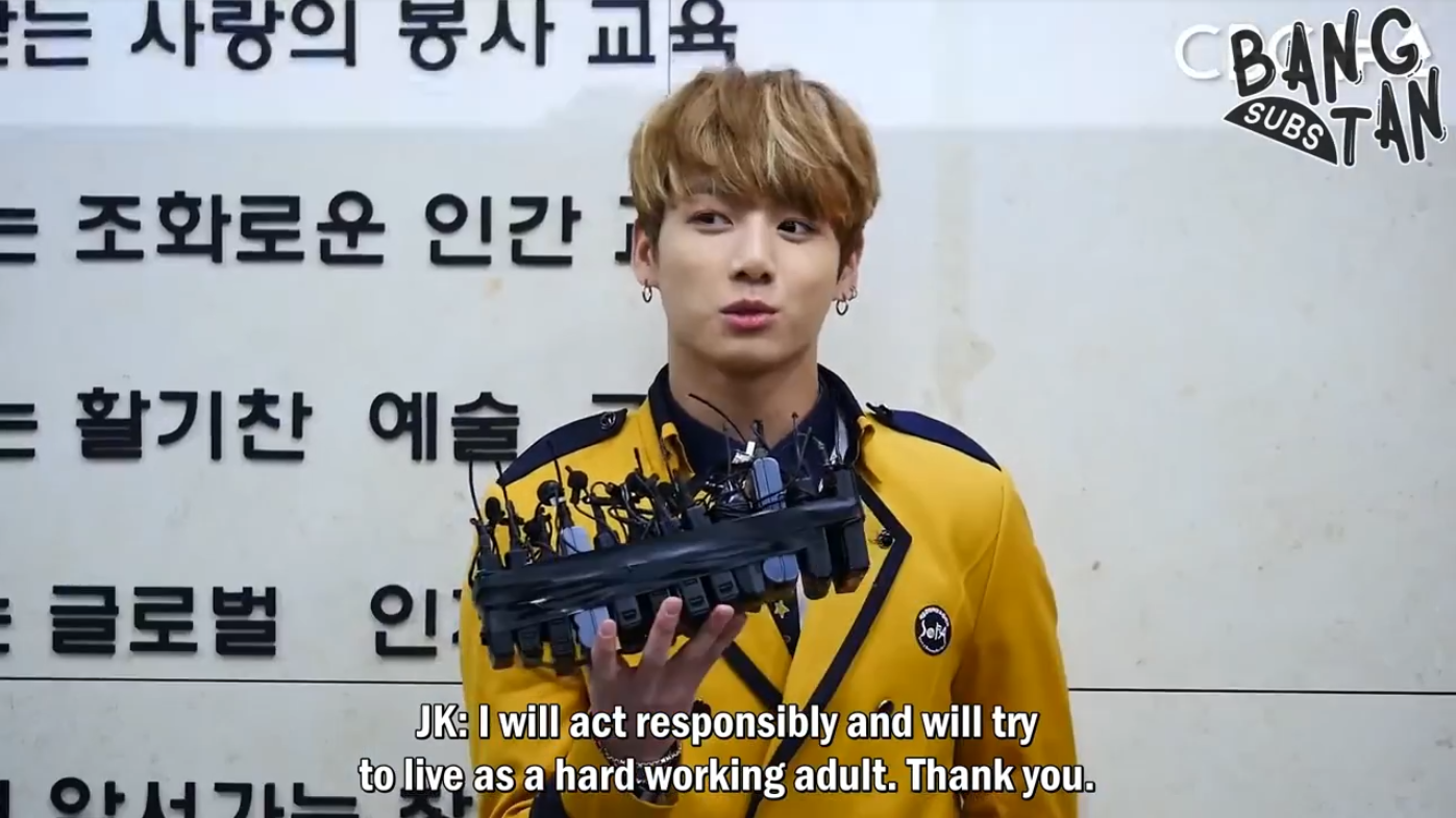 170207 Star-ting - Jungkook 2017 SOPA Graduation Speech