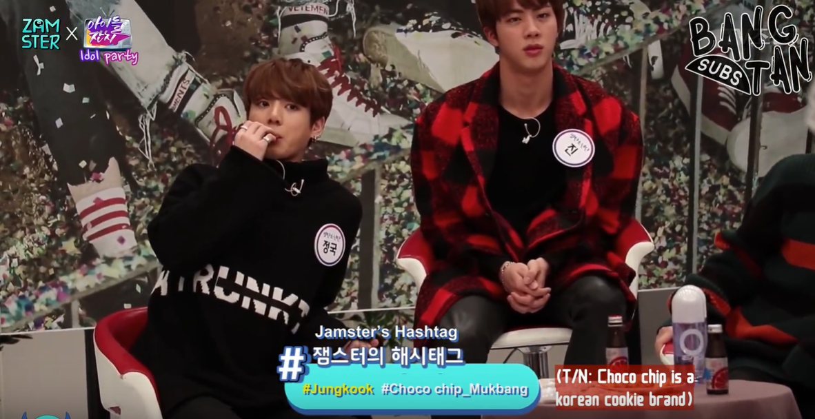 170307 Idol Party [UnrevealedXFanCam] Jungkook, V snack mukbang &amp; V choosing a present for his parents