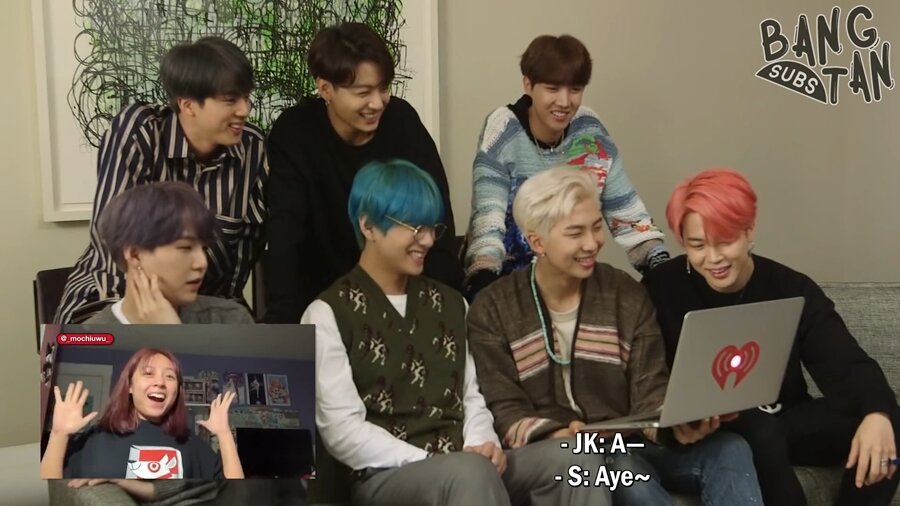 190417 iHeartRadio - BTS React To Fans Watching "Boy With Luv" Music Video For The First Time!