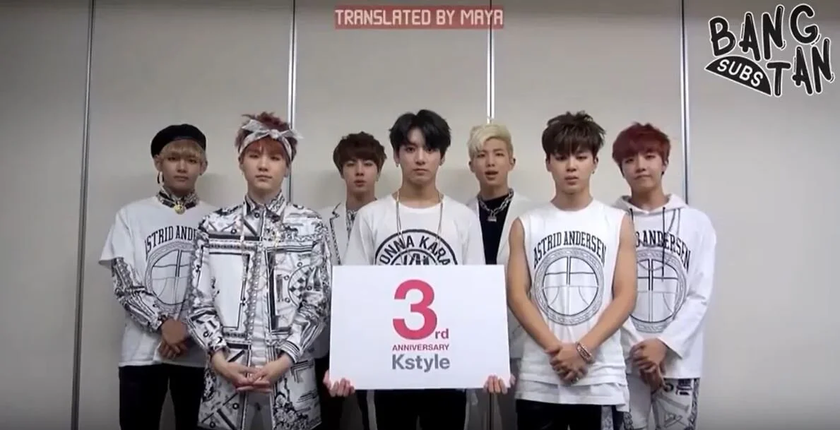 141224 【Kstyle 3rd Anniversary】 A Celebratory Message from BTS Has Arrived!