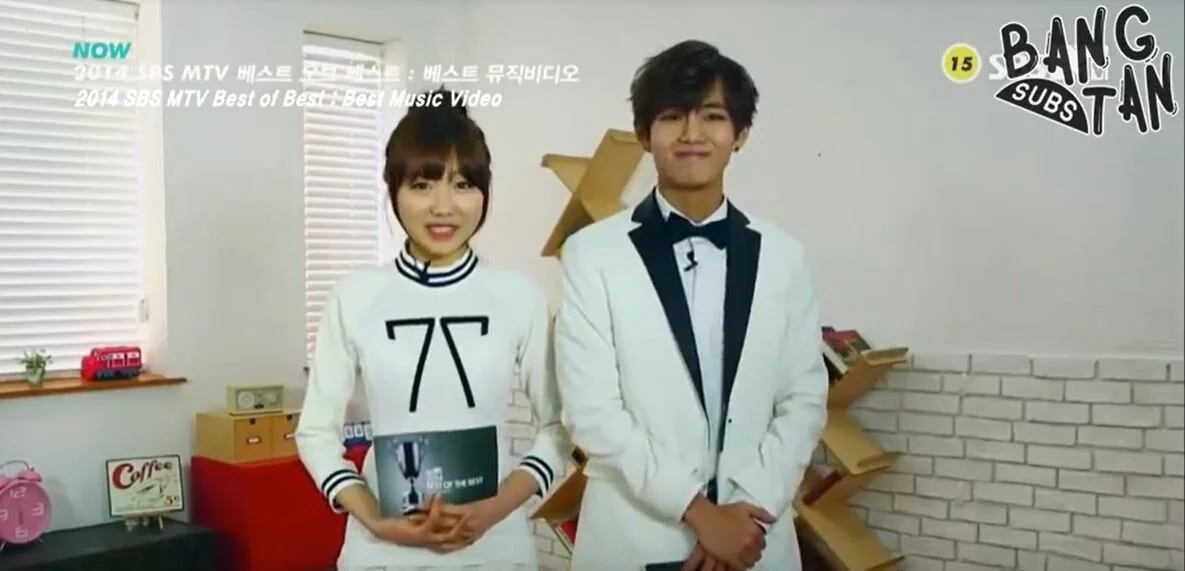 150106 BTS V &amp; Lovelyz Sujeong MC CUT @ SBS MTV BEST OF THE BEST