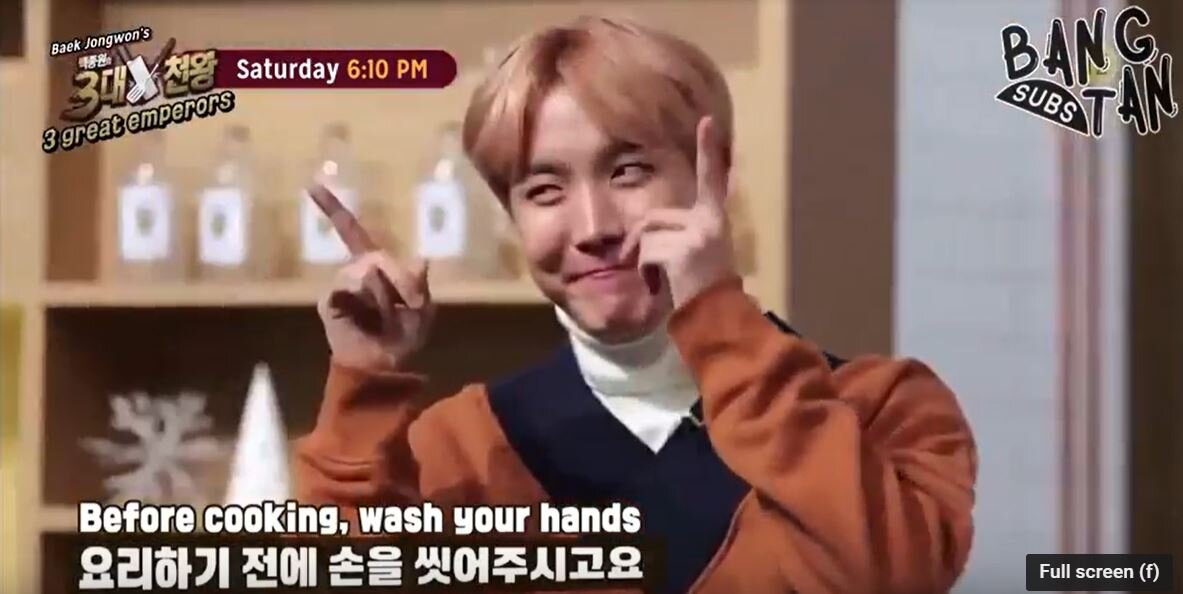 170104 Baek Jong Won's Top 3 Chef King [Pre-release] ‘Sexy Cooking Guy’ J-Hope's cooking dance!!
