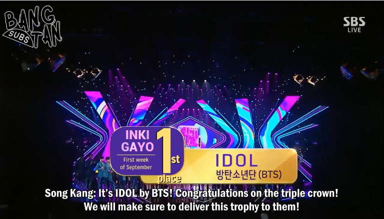  180916 Inkigayo - 1st Place