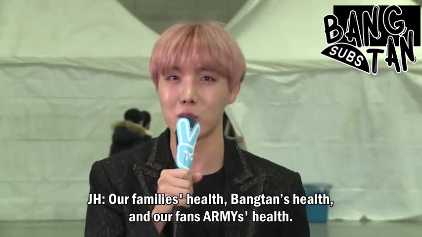 170114 31st Golden Disc Awards Backstage - J-Hope