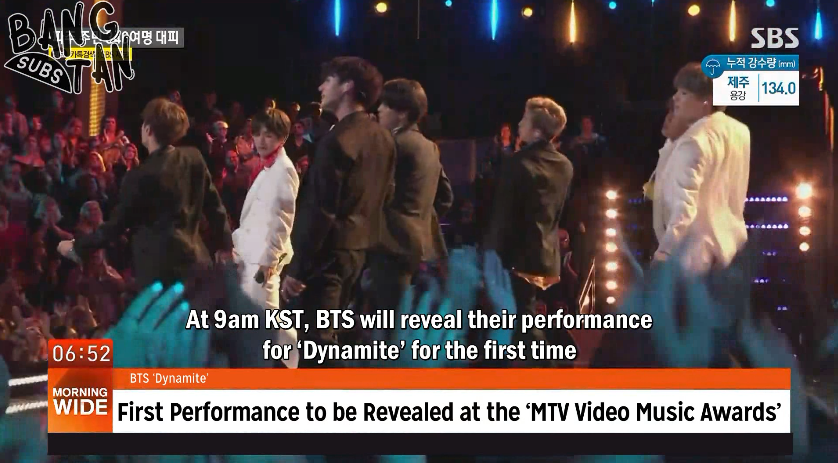 200806 SBS Morning Wide - BTS ‘Dynamite’ First Performance to be Revealed at MTV Video Music Awards